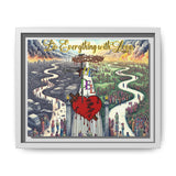 Framed Matte Canvas Print — "Do Everything with Love" Inspirational Wall Art