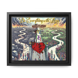 Framed Matte Canvas Print — "Do Everything with Love" Inspirational Wall Art