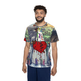 All-Over Print Graphic Jersey — 'Everything With The Devil' Heart & Crown Illustration