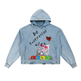 Vintage Washed Frayed HEM Hoodie (The Everything)