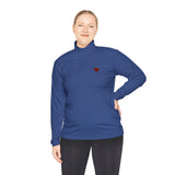 Quarter-Zip Mended Heart Pullover