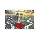 Desk Mat — "Do Everything with Love" Illustrated Heartscape Gaming & Office Desk Mat