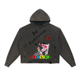 Vintage Washed Frayed HEM Hoodie (The Everything)