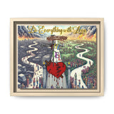Framed Matte Canvas Print — "Do Everything with Love" Inspirational Wall Art