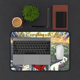 Desk Mat — "Do Everything with Love" Illustrated Heartscape Gaming & Office Desk Mat