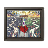 Framed Matte Canvas Print — "Do Everything with Love" Inspirational Wall Art