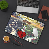 Desk Mat — "Do Everything with Love" Illustrated Heartscape Gaming & Office Desk Mat