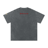 Snow Washed Oversized Mended Heart Shirt